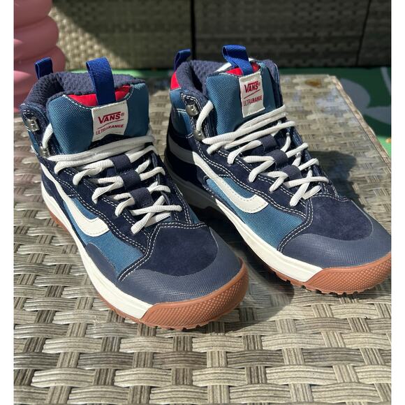 Vans Sk8-Hi MTE Winterized Boots – Blue/White/Red – Size 6.5M/8W - Picture 6 of 9